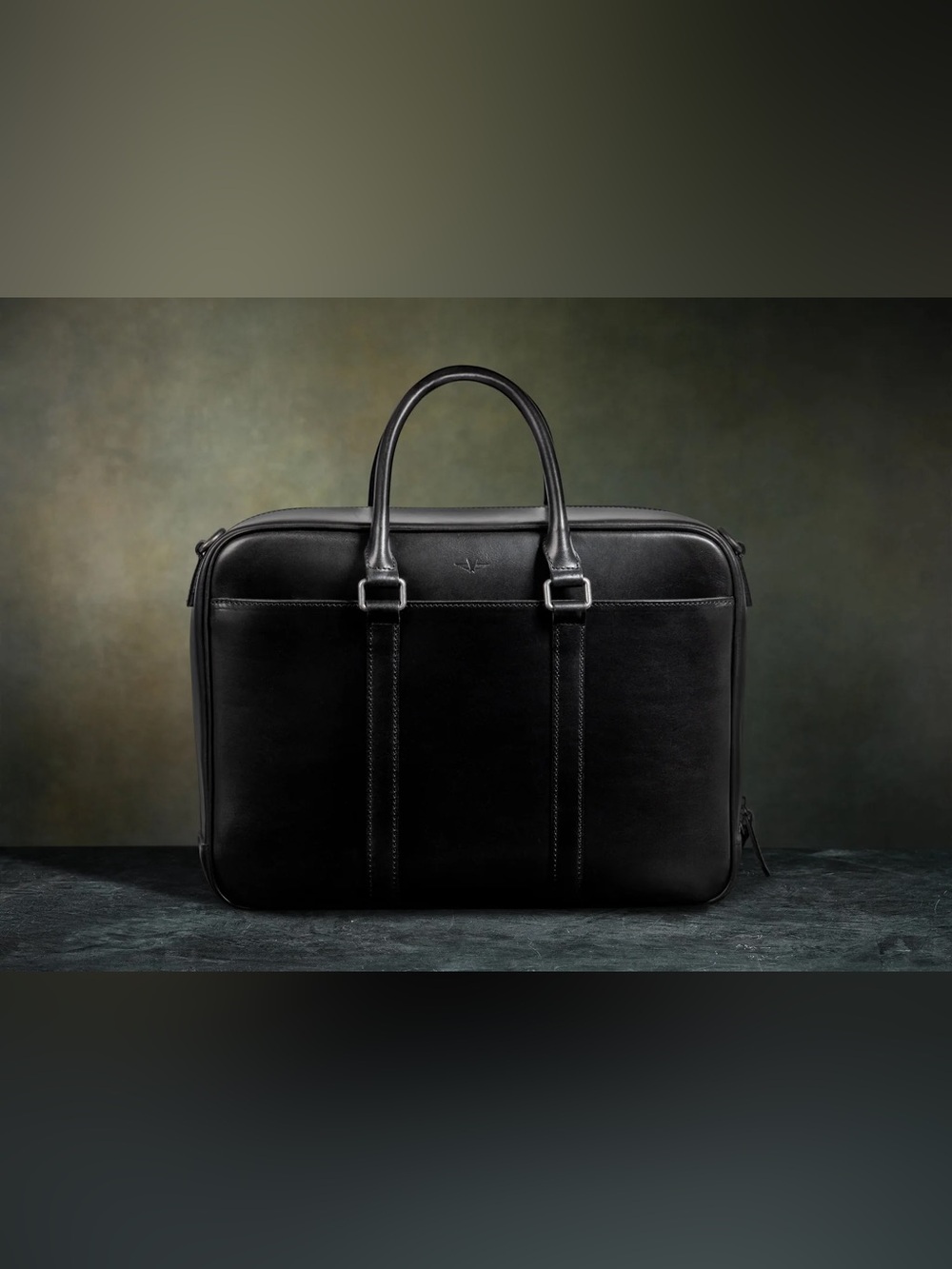 Satchel and Page Executive Briefcase in Black